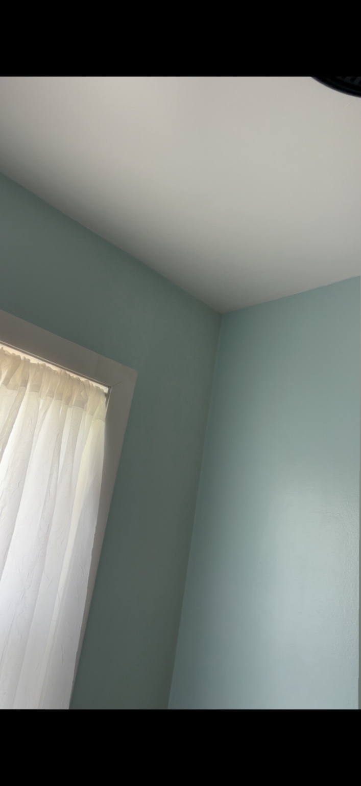 Finished painted walls and trim